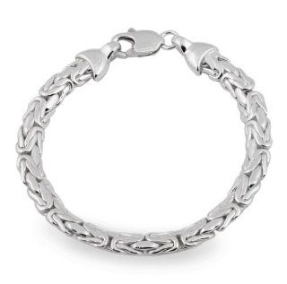 7mm Byzantine Chain Bracelet in Sterling Silver Jewelry