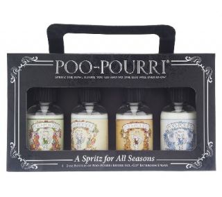 Poo Pourri Set of 4 2oz. Seasonal Bathroom Sprays with Box —