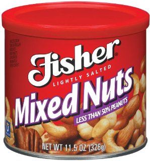 Fisher Mixed Nuts With Peanuts, 11.5 Ounces Packages (Pack of 3)  Grocery & Gourmet Food