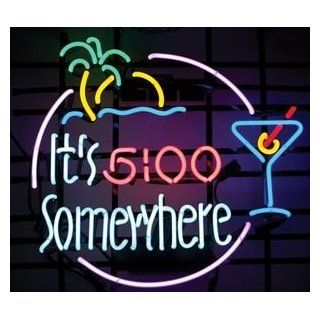Neon Sign Its 5 Oclock Somewhere 24 x 24   Picture Lights  