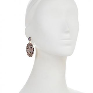 AKKAD "Chic Exotique" Crystal and Enamel Animal Print Drop Earrings