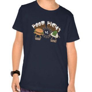 Food Fight Burger vs. Rice Ball (Dark) Tee Shirts