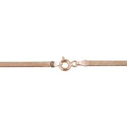 Mondevio Rose Gold Over Sterling Silver 18 inch Herringbone Chain Necklace Mondevio Gold Over Silver Necklaces