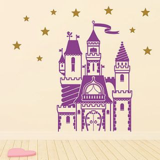 magical fairytale castle wall sticker set by snuggledust studios