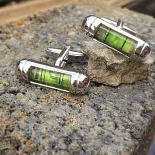 spirit level cufflinks by lily bella