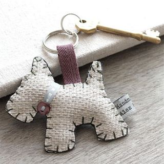 handmade westie dog keyring by the little picture company