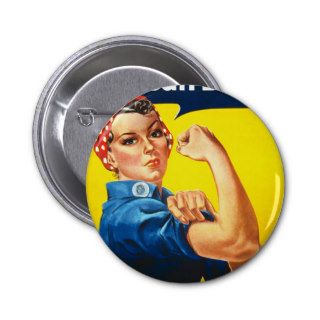 Vintage Rosie the Riveter Button