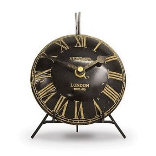 mini black & gold convex clock with stand by lytton and lily vintage home & garden