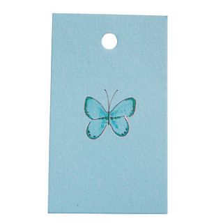 butterfly gift tags set of six by sophie allport