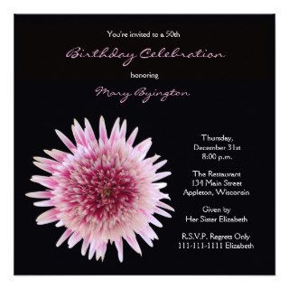 50th Birthday Party Invitation    Gorgeous Gerbera