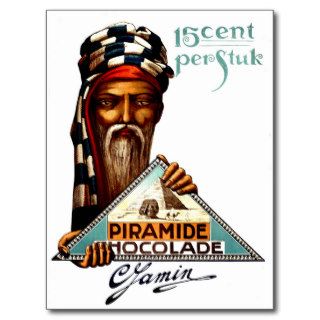 Piramide Chocolate ~ Vintage Dutch Advertisement Postcards