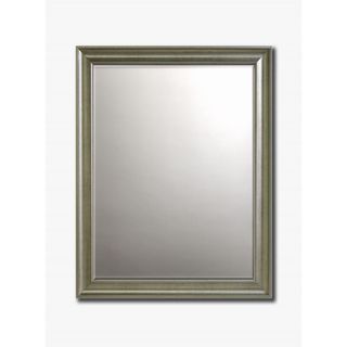 Old World Silver Framed Beveled Wall Mirror, 30" x 26" Mirrors