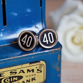 'milestones' vintage register key cufflinks by evy designs