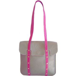 leather and suede shoulder bag by harriet sanders