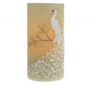 Candle Impressions 7 Flameless Peacock Candle w/ Prog. Timer —