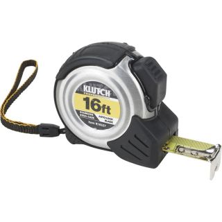 Klutch Stainless Steel Tape Measure — 1in. x 16-Ft.  Measuring Tapes