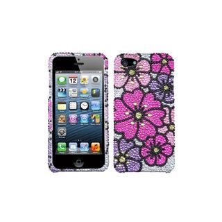 MYBAT Bling Pink Carnation Gardener Diamante Case for Apple iPhone 5 Eforcity Cases & Holders