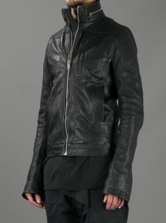 Rick Owens Leather Jacket   Sbaiz