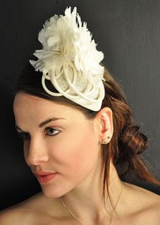 feather flowers fascinator by the hat collective