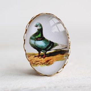 pigeon brooch by silk purse, sow's ear