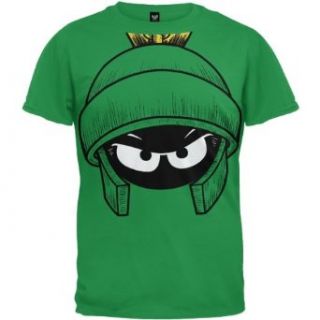 Looney Tunes   Mens Marvin Face T shirt Large Green Clothing