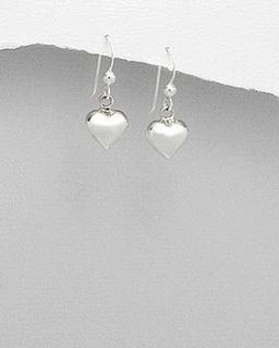 sterling silver hook heart earrings by lovethelinks