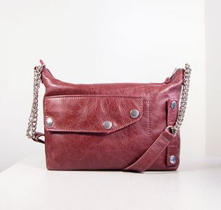 hand crafted leather shoulder bag by de lacy