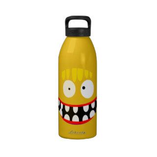 funny crazy smiley face drinking bottles