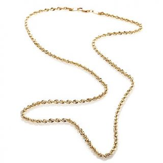 Michael Anthony Jewelry® 14K Gold 22" Glitter Rope Chain Necklace