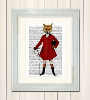 foxy collection set of four dictionary prints by fabfunky