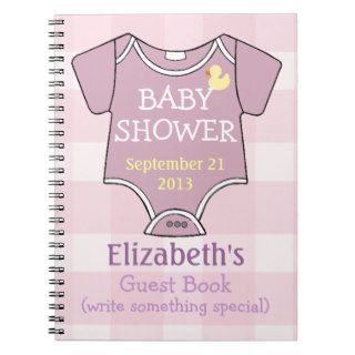 Mauve Shower Guestbook Note Book