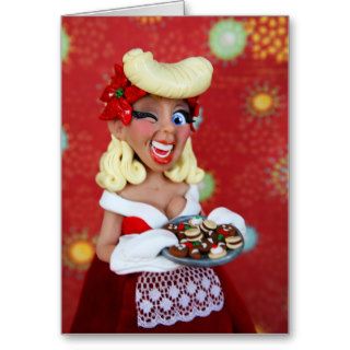 Young Mrs Claus Greeting Cards