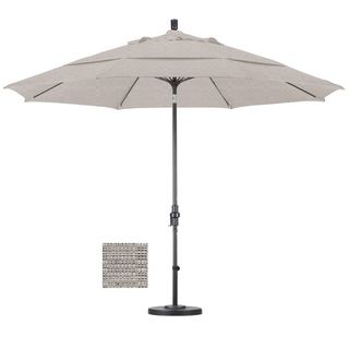 Premium 11 foot Granite Fiberglass Woven Umbrella with 50 pound Stand Patio Umbrellas