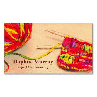 Colorful Knitting Business Card
