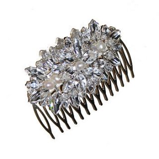 julie diamante and pearl side tiara or comb by tantrums and tiaras
