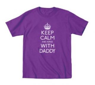 Keep Calm Agree With Daddy Cool Funny Youth Tee Juvy T Shirt Clothing