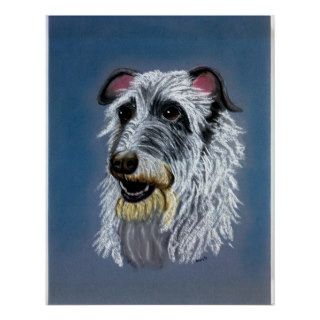 Scottish Deerhound Dog Portrait Poster