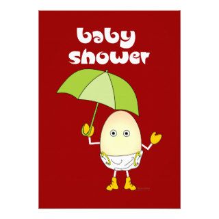 Baby Shower Egghead Personalized Invite