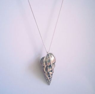 spiral shell pendant by fou jewellery