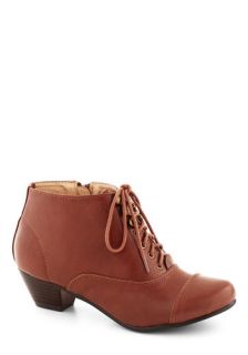 Historic District Bootie in Wood  Mod Retro Vintage Boots