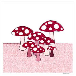 toadstools print by jenny arnott cards & gifts