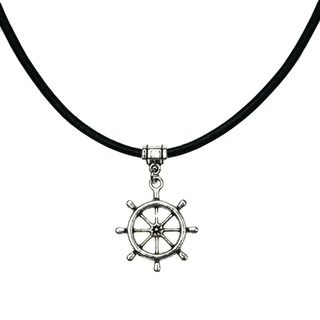 Jewelry by Dawn Ships Wheel Greek Leather Necklace Jewelry by Dawn Necklaces