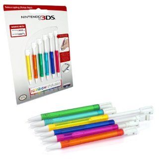 Telescoping Stylus Pack for Nintendo 3DS XL SDi XL Rainbow Color Video Games