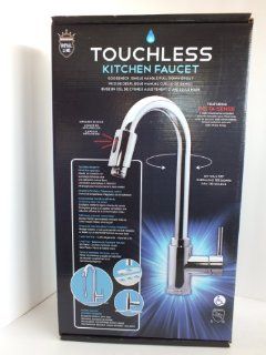 Paperless Office JT0613 Gooseneck Single Handle Pull Down Touchless Kitchen Sink    