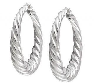 UltraFine Silver 1 1/2 Twisted Hoop Earrings —