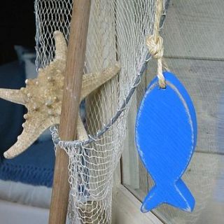 rustic hanging fish decoration by giddy kipper