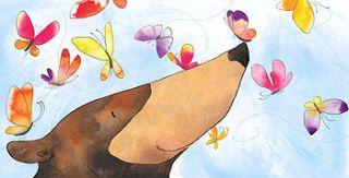 happy bear giclee print by marbles ink