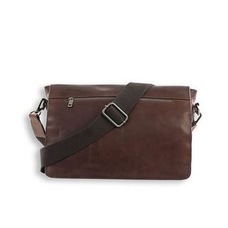 hercules leather messenger bag by cowshed interiors