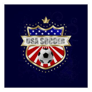 USA Soccer emblem badge Poster
