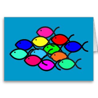 Christian Fish Symbols   Rainbow School   Cards